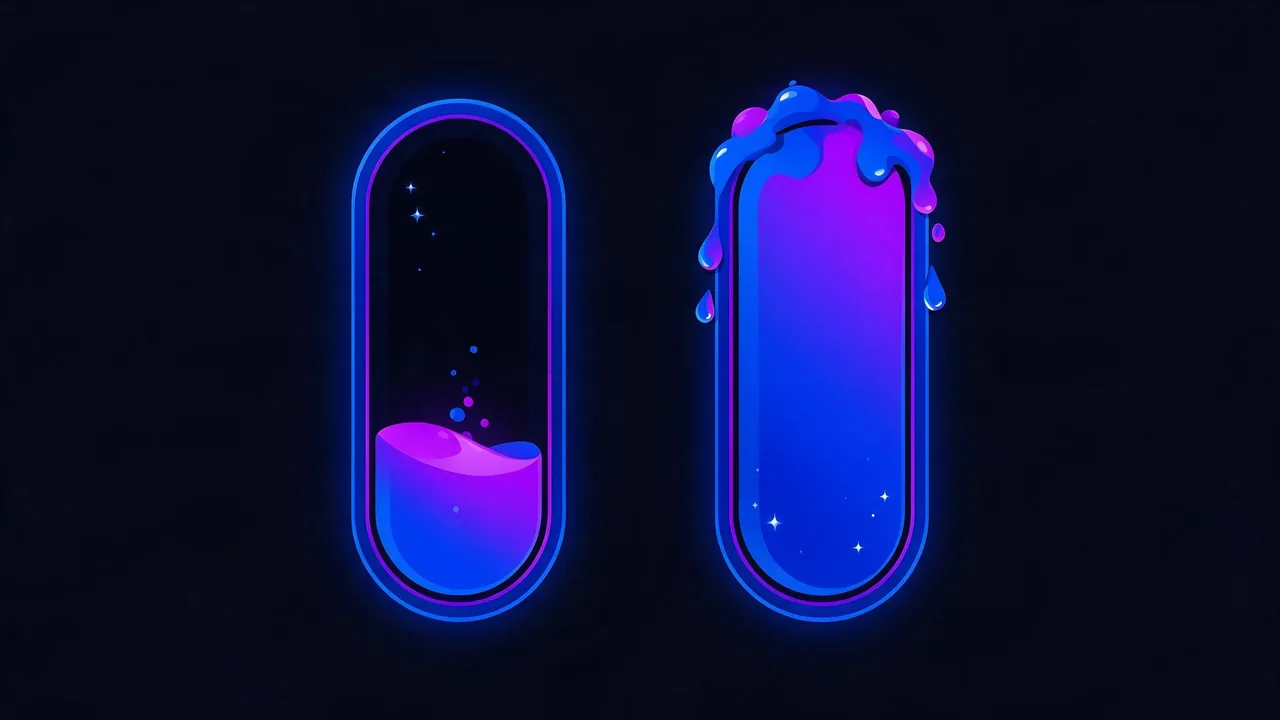 Two meters side by side, one filling slowly from ordinary browsing and one filling instantly from a burst against a single endpoint