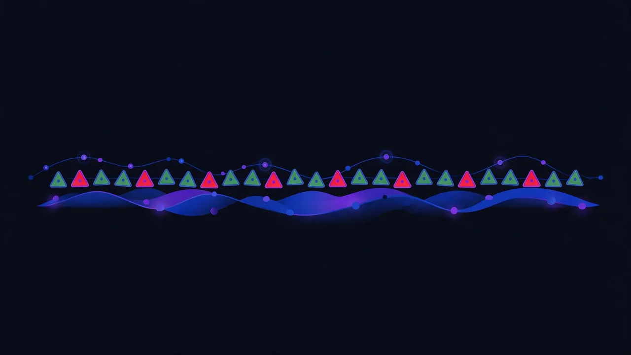 Timeline of successful checks with blocked ones recurring at exactly regular intervals