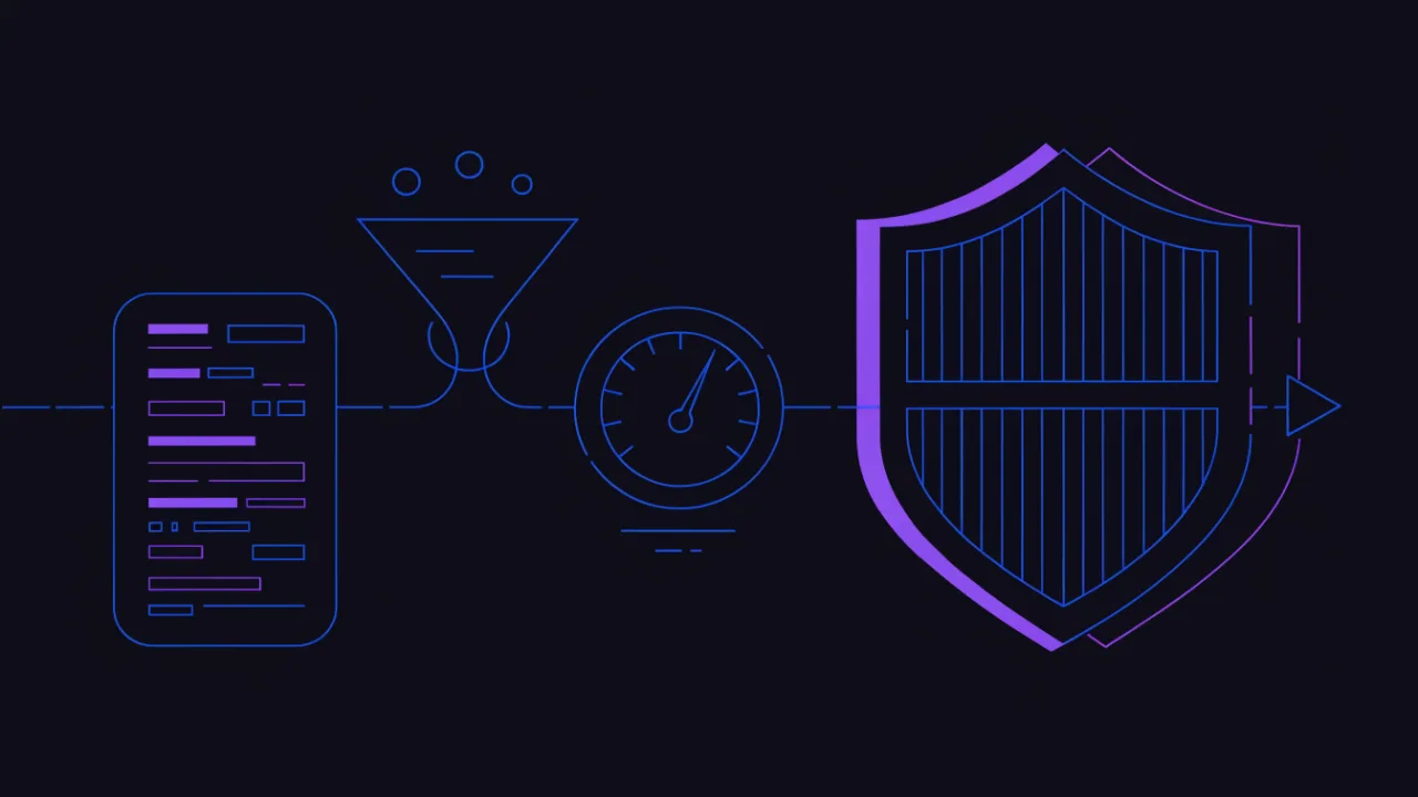 Diagram of the fail2ban pipeline: service log, filter regex, attempt counter and a blocking rule in the firewall