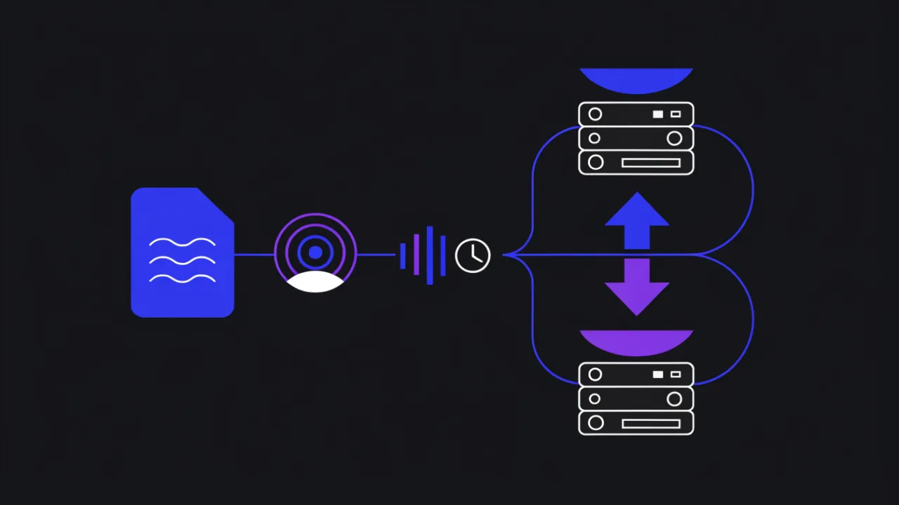 Migration diagram: exporting files and database, lowering DNS TTL, switching records, 301 redirects and reindexing