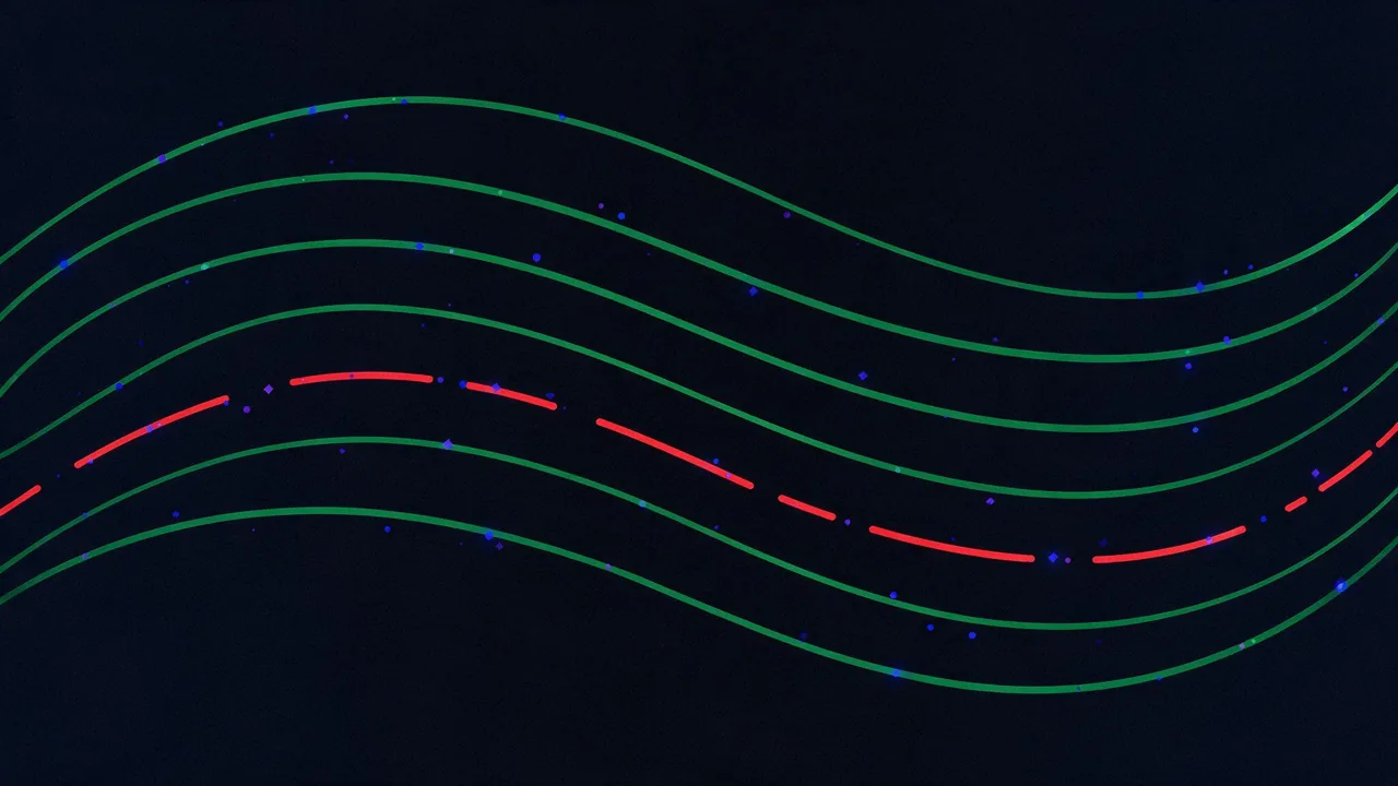 A site-wide status line remaining healthy while a single endpoint line shows repeated failures