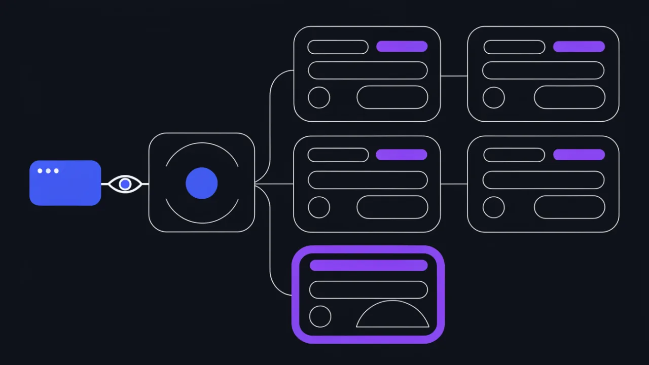 Flow diagram of server block selection by listen and server_name with a default_server branch for unknown domains