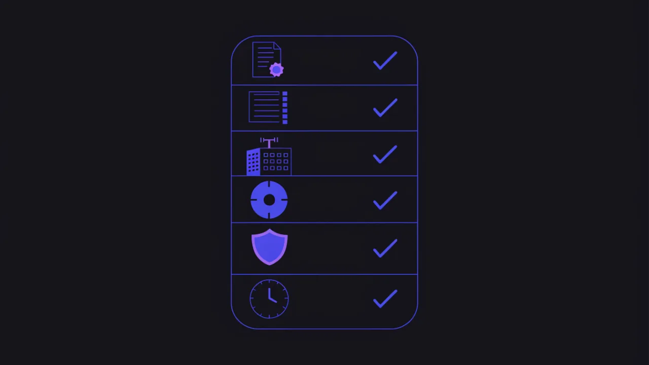 Provider due diligence checklist: legal entity, registry status, data centre location, backups, SLA, request handling