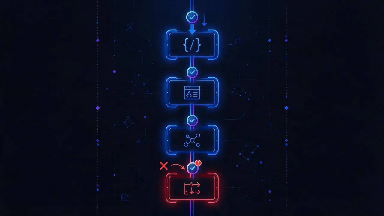 Pre-deploy markup checklist: validity, agreement with visible text, one connected graph